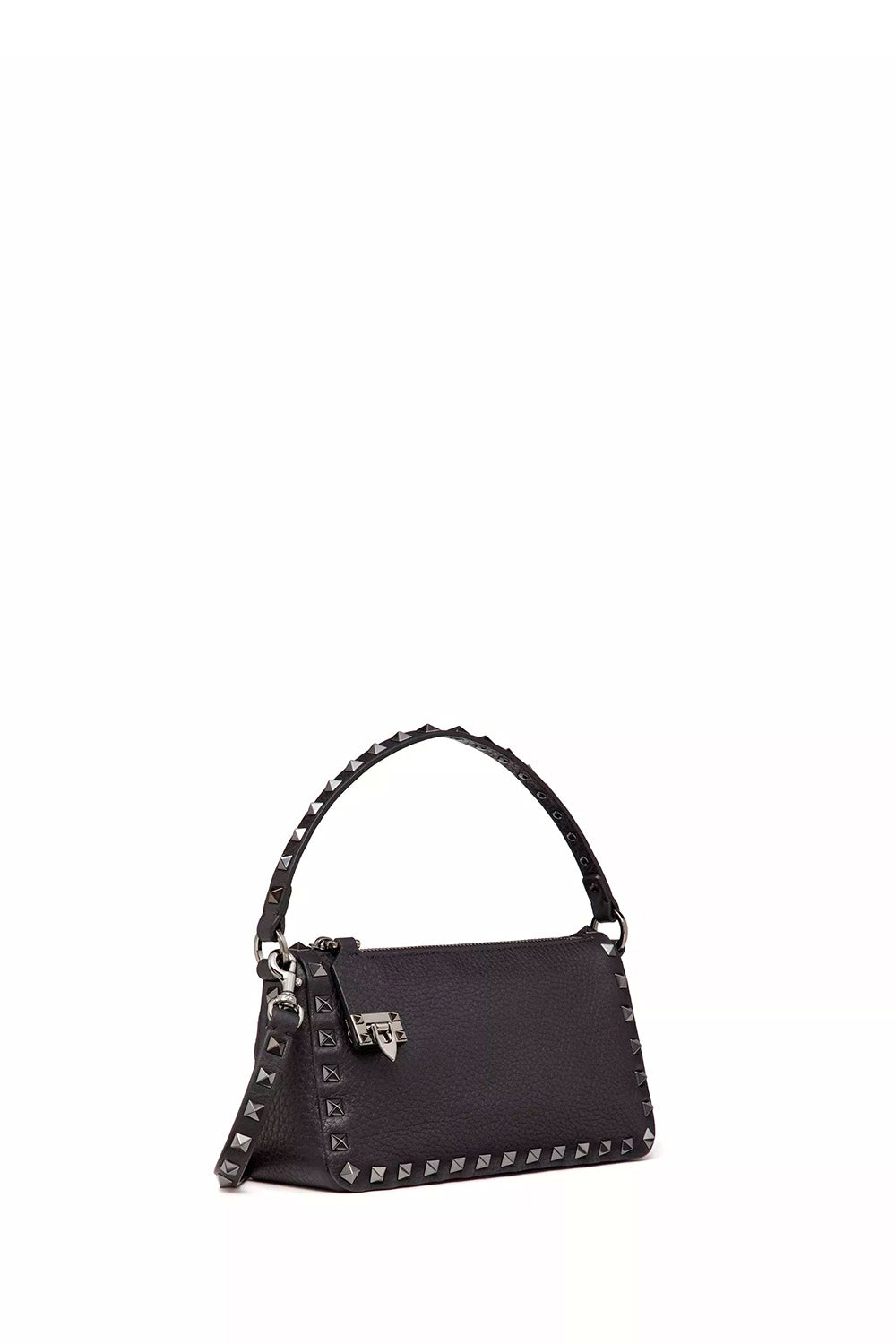 Small Rockstud Grainy Calfskin Crossbody Bag