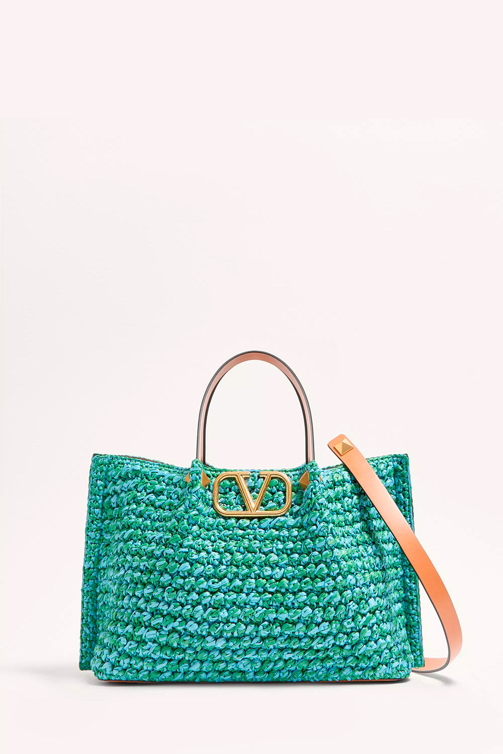 トートバッグ VALENTINO MEDIUM RAFFIA CROCHET SHOPPING BAG VALENTINO - Medium Shopping Bag In Raffia Crochet – The Sale