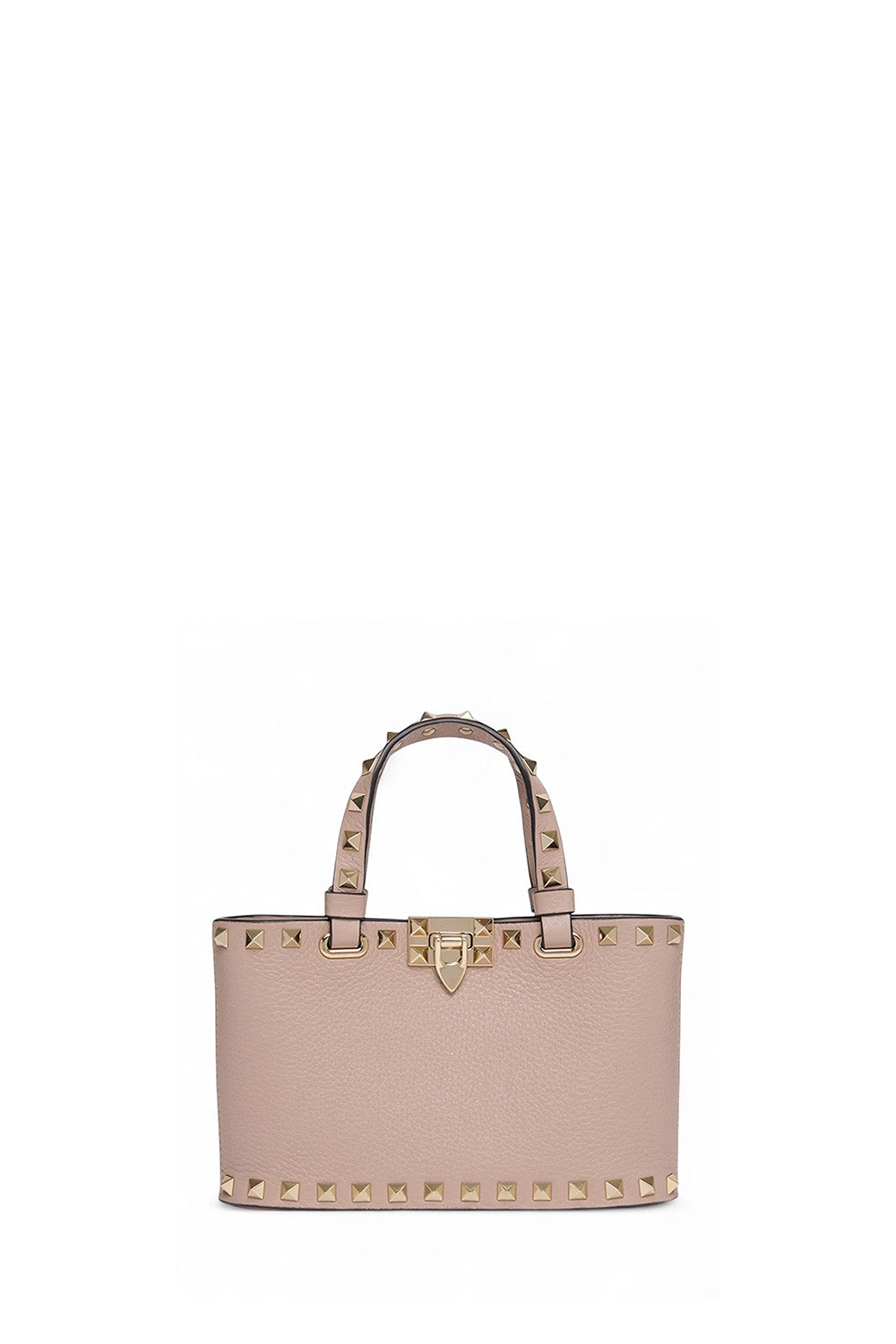 Mini Rockstud Shopping Bag In Grainy Calfskin