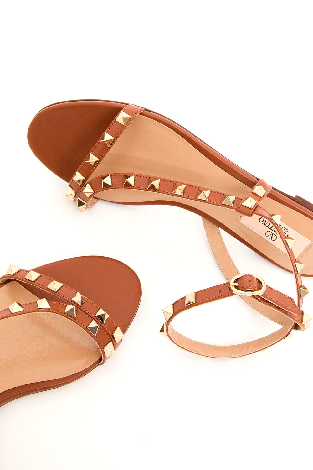 Rockstud Sandal In Calfskin