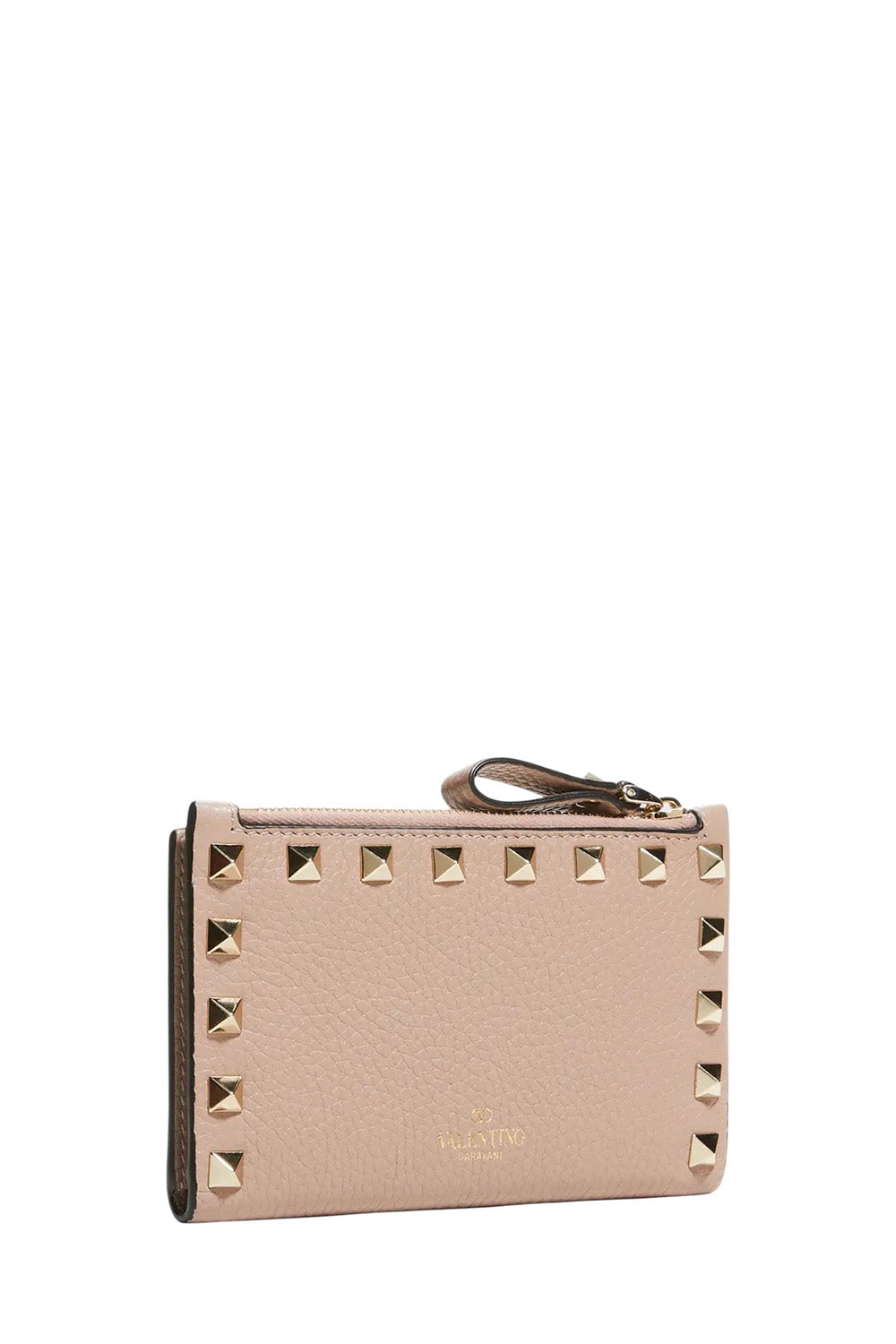 Rockstud Leather Zip Coin Purse/Card Holder