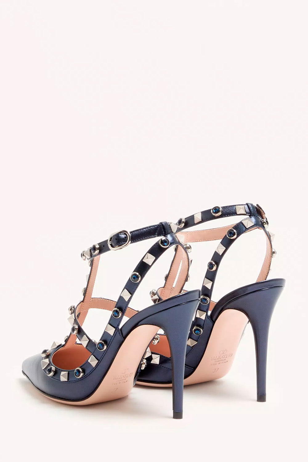 Rockstud Pumps In Laminated Nappa With Cabochon 100Mm