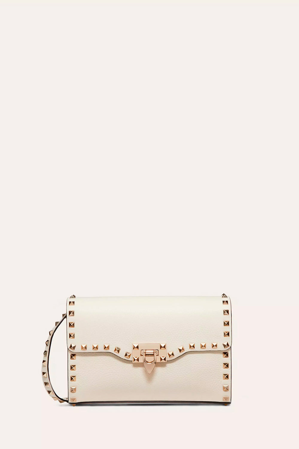 Small Rockstud Grainy Calfskin Crossbody Bag