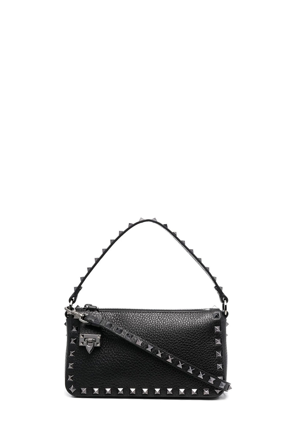 Small Rockstud Grainy Calfskin Crossbody Bag