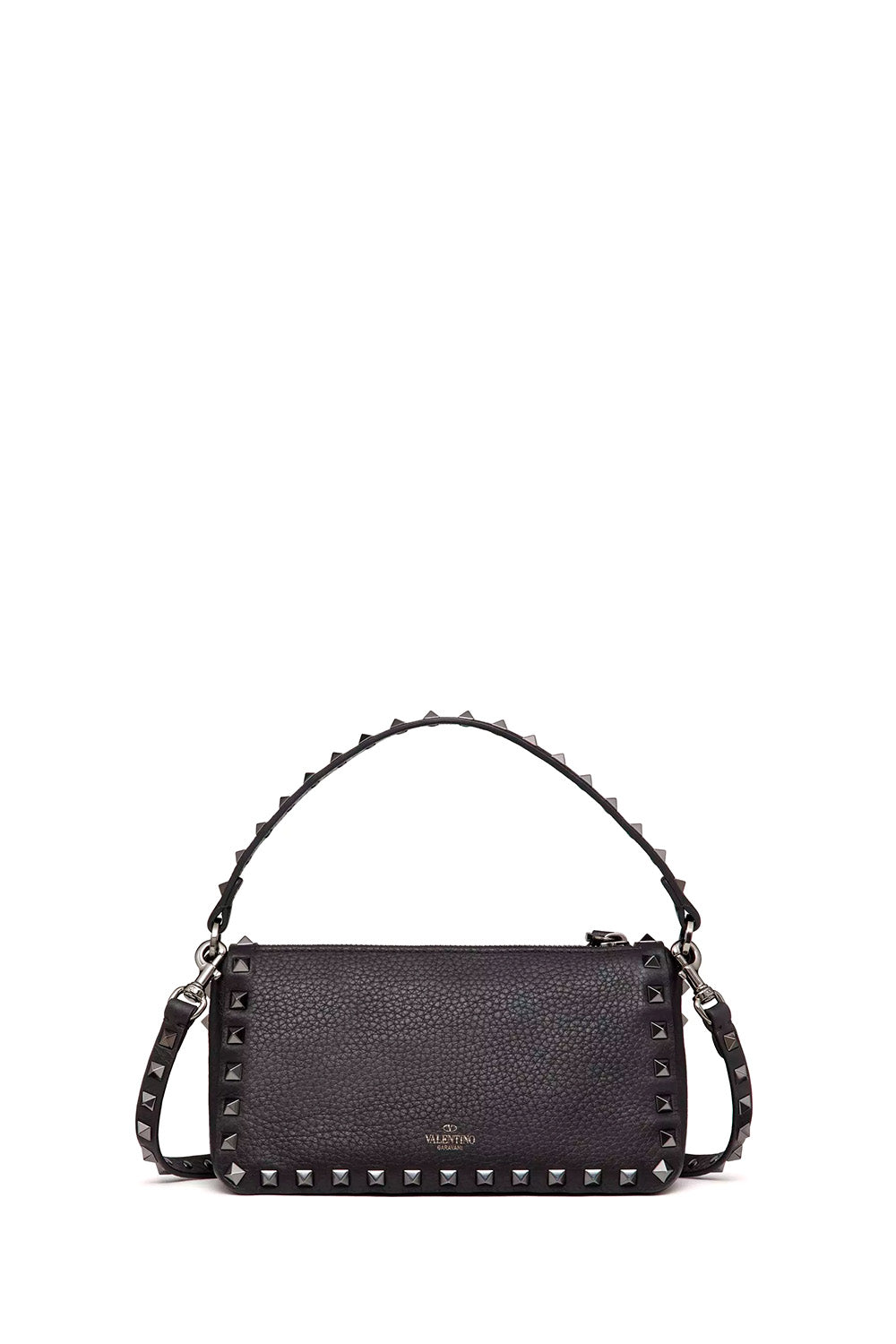 Small Rockstud Grainy Calfskin Crossbody Bag