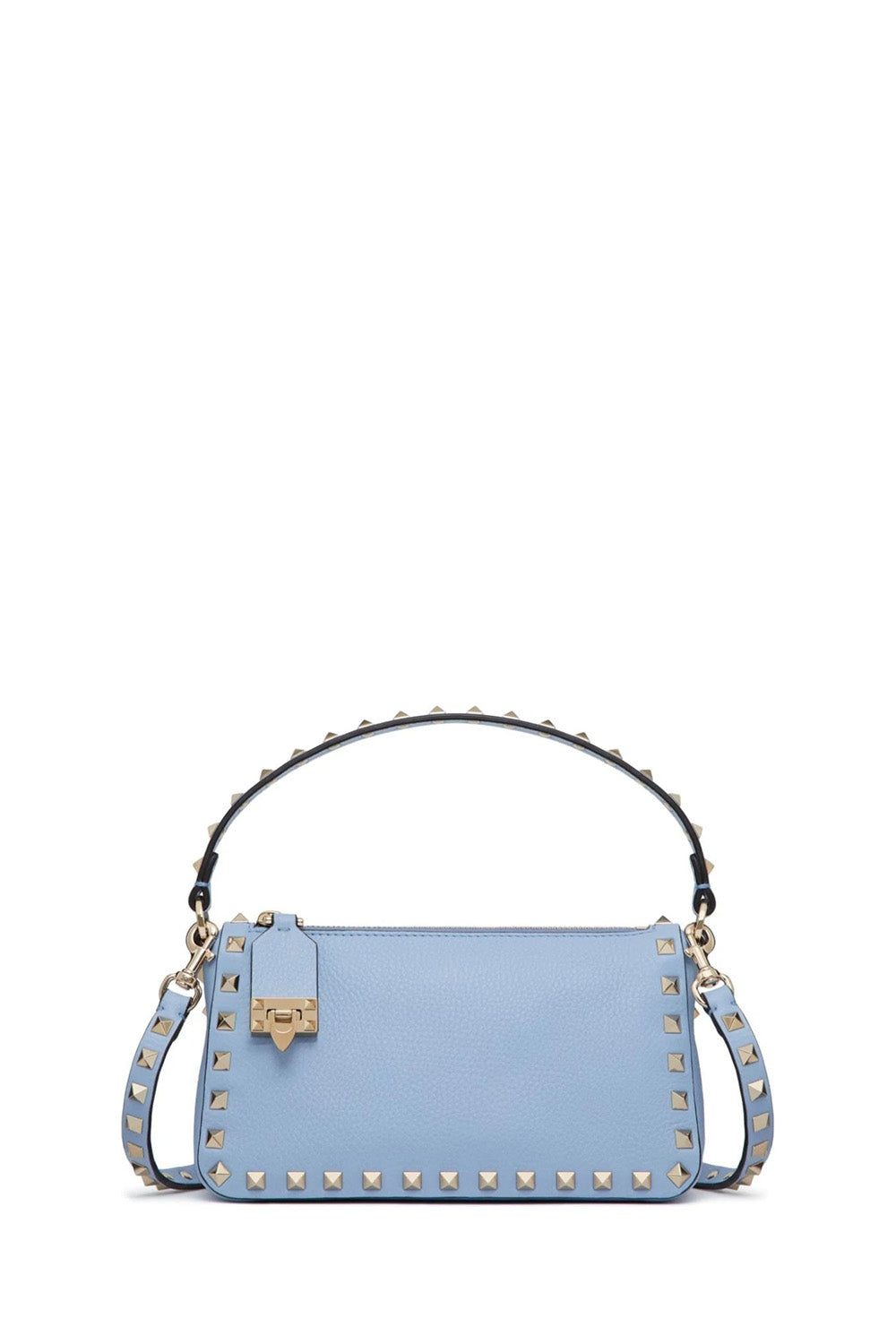 Small Rockstud Grainy Calfskin Crossbody Bag