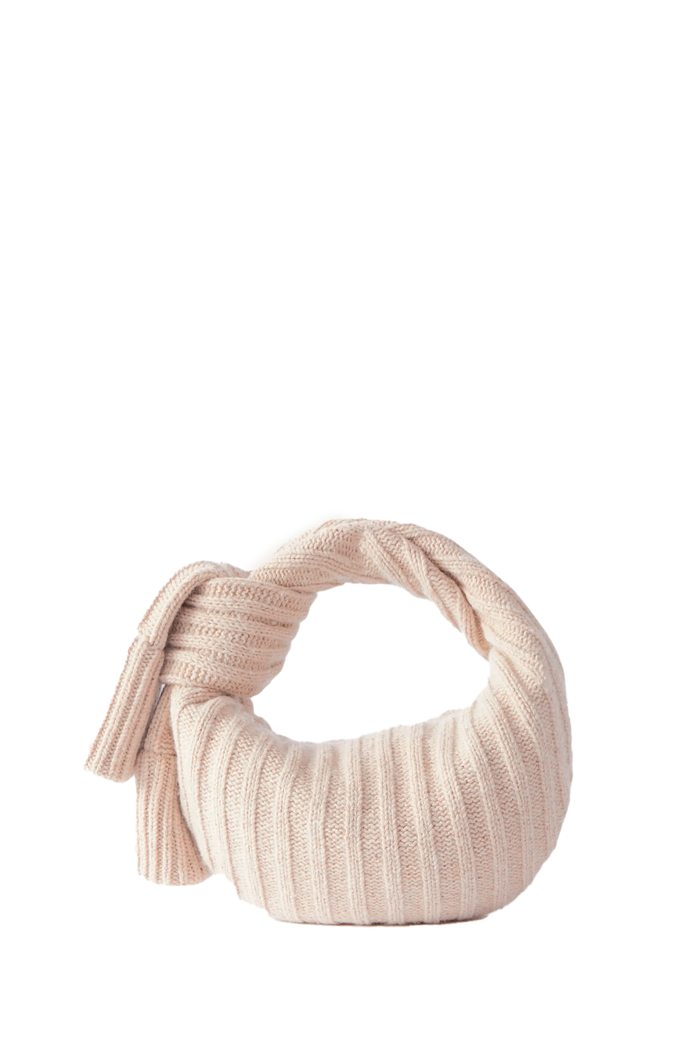 Jodie mini knotted ribbed-knit tote