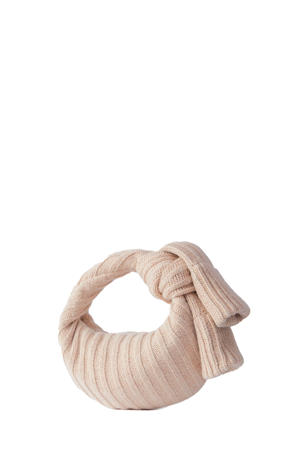 Jodie mini knotted ribbed-knit tote