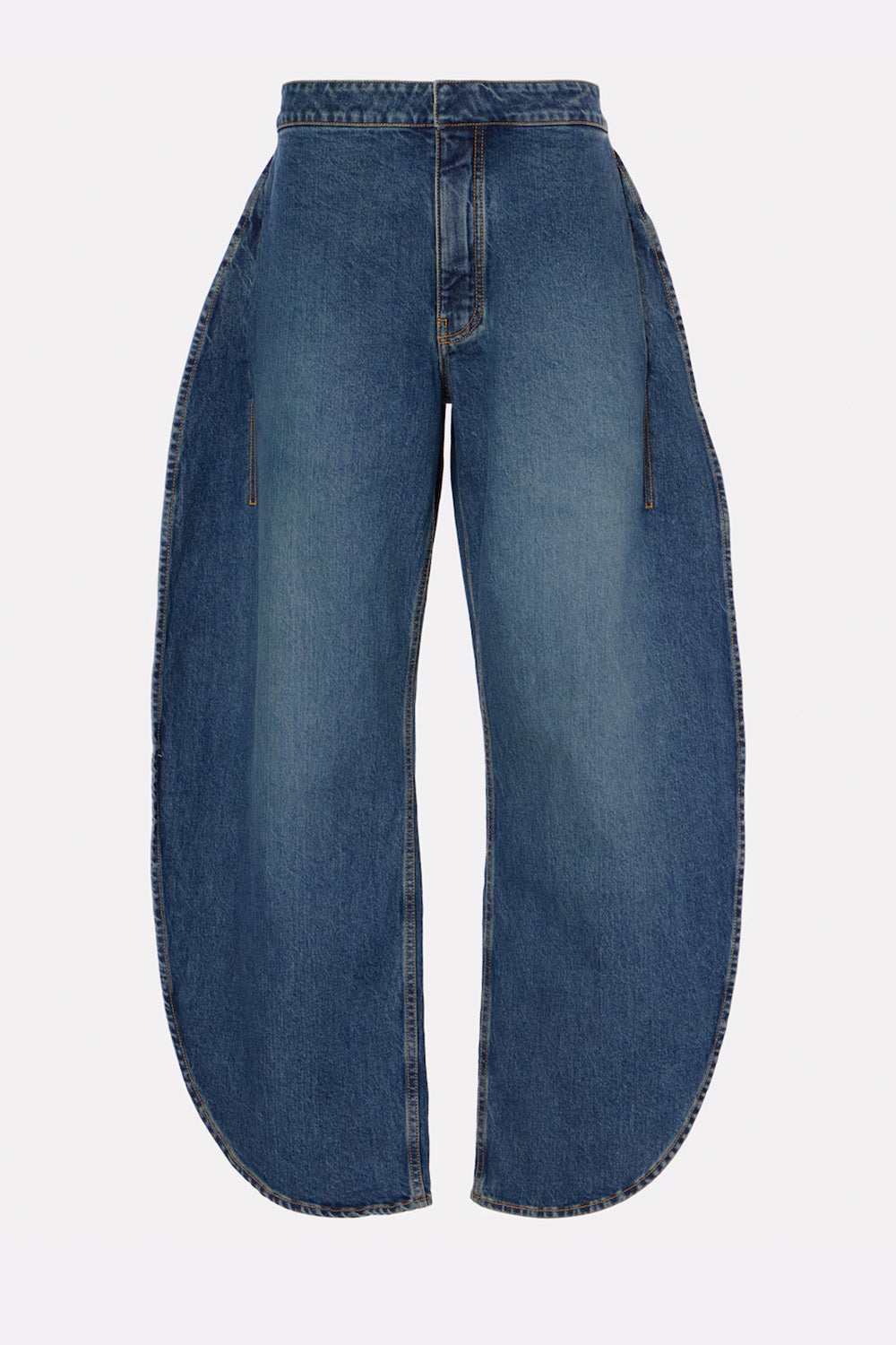 Petal High-Rise Barrel-Leg Jeans