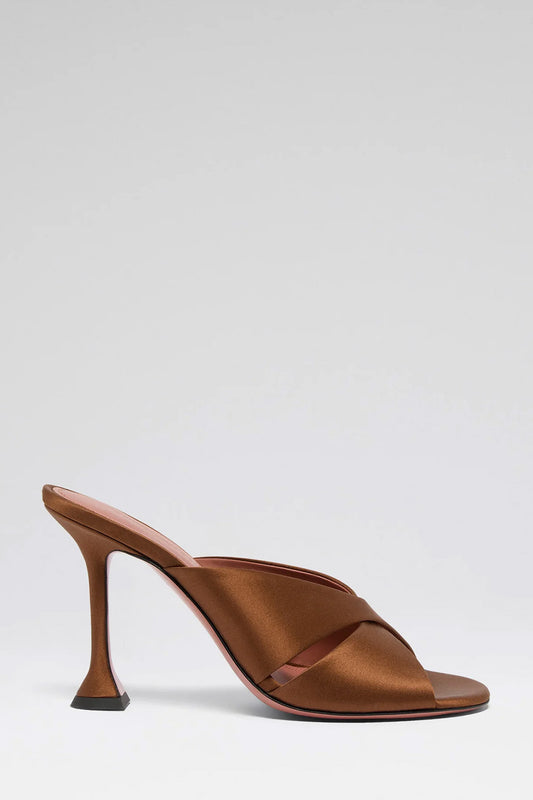 Salma Slipper 95 Mocha Satin