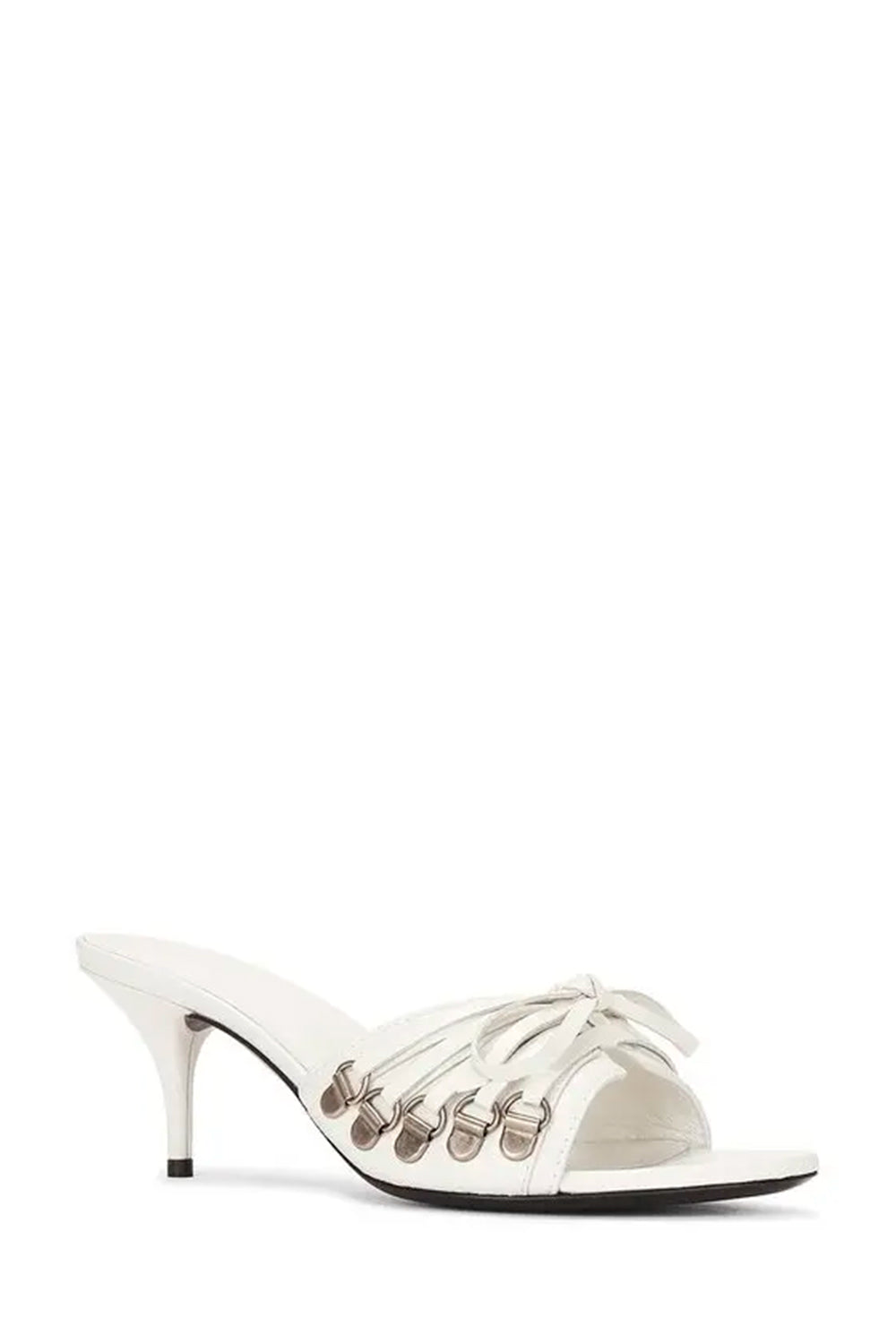 M70 Cagole Sandal Heel In Metallic Silver