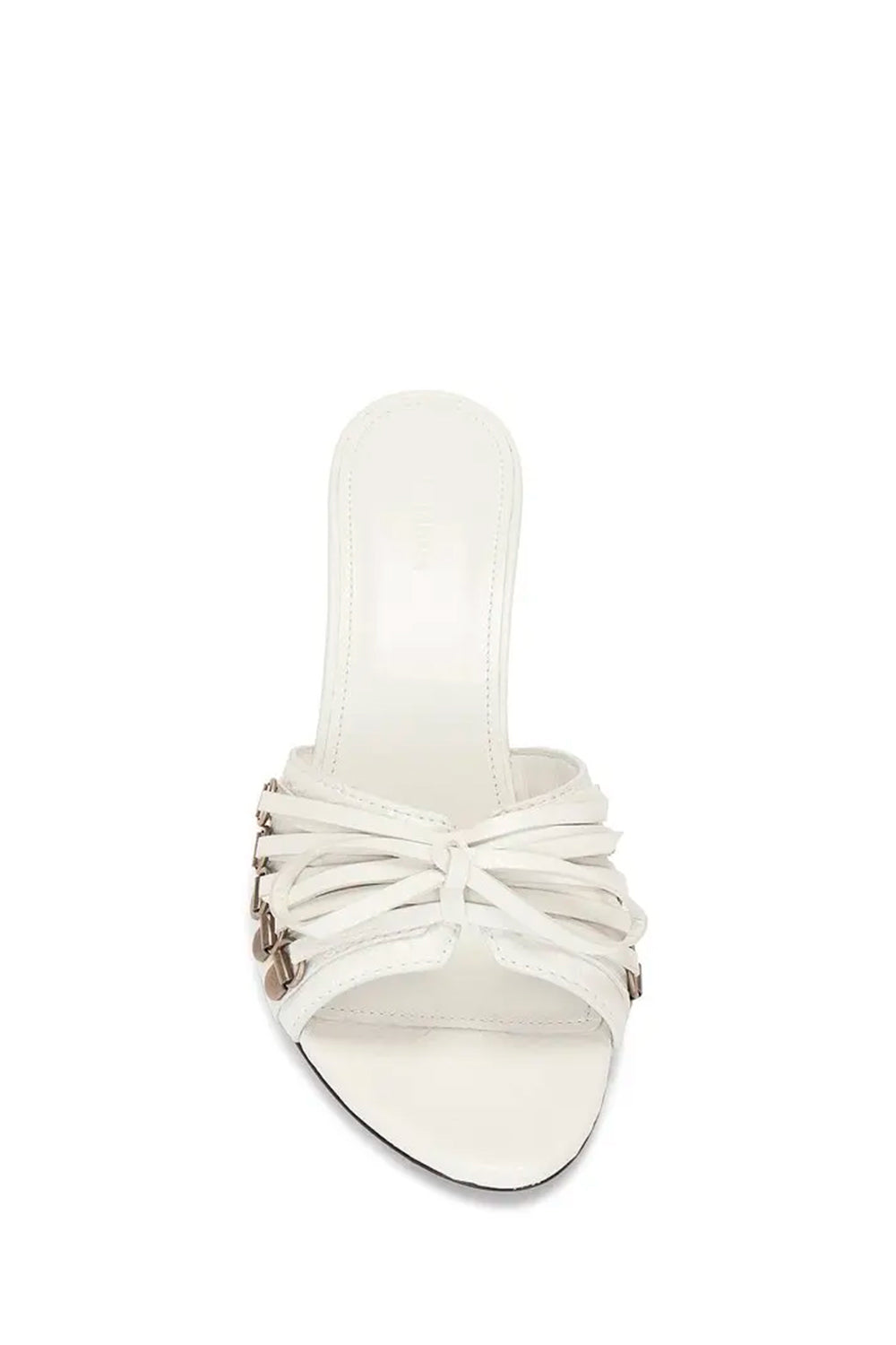 M70 Cagole Sandal Heel In Metallic Silver