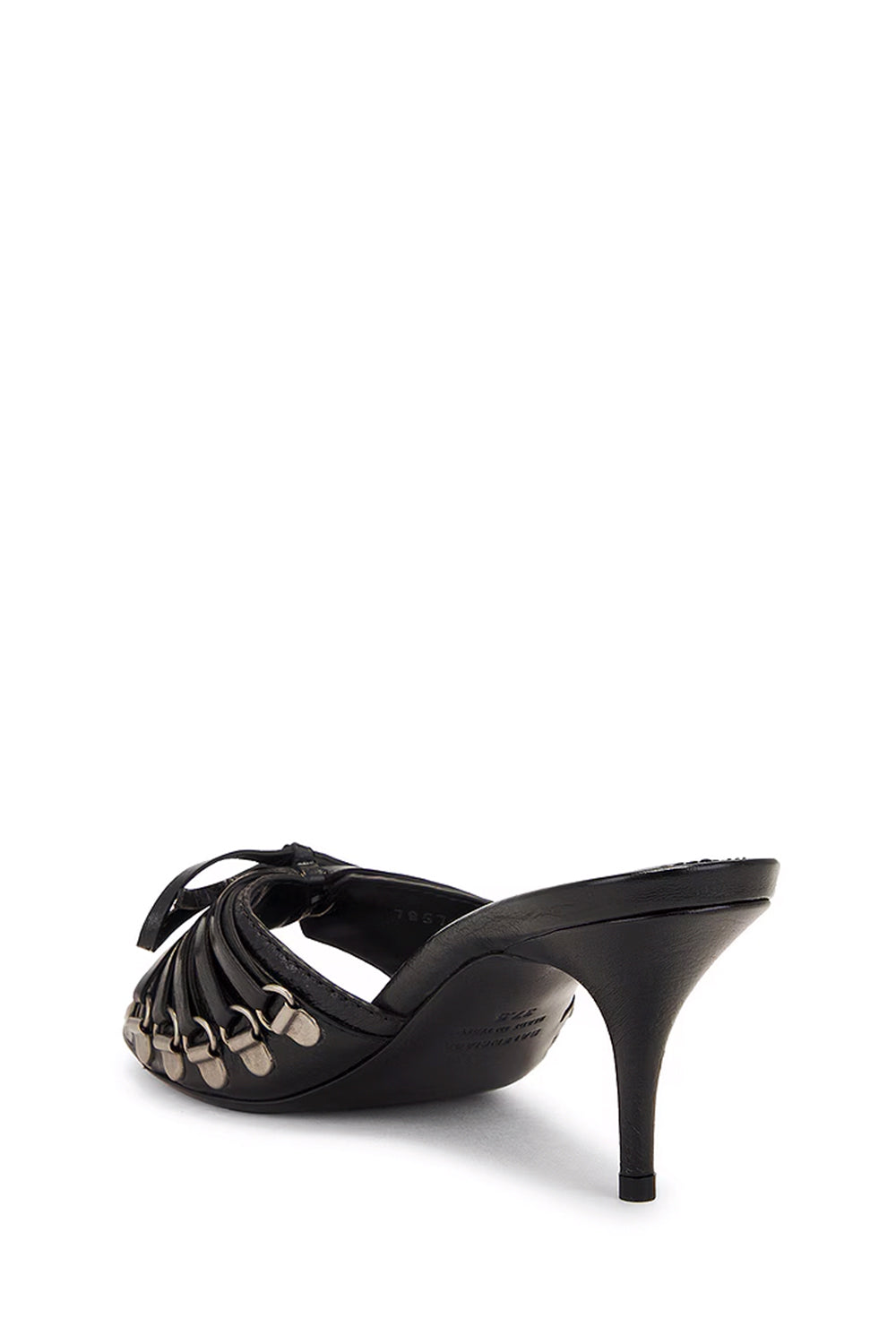 M70 Cagole Sandal Heel In Metallic Silver