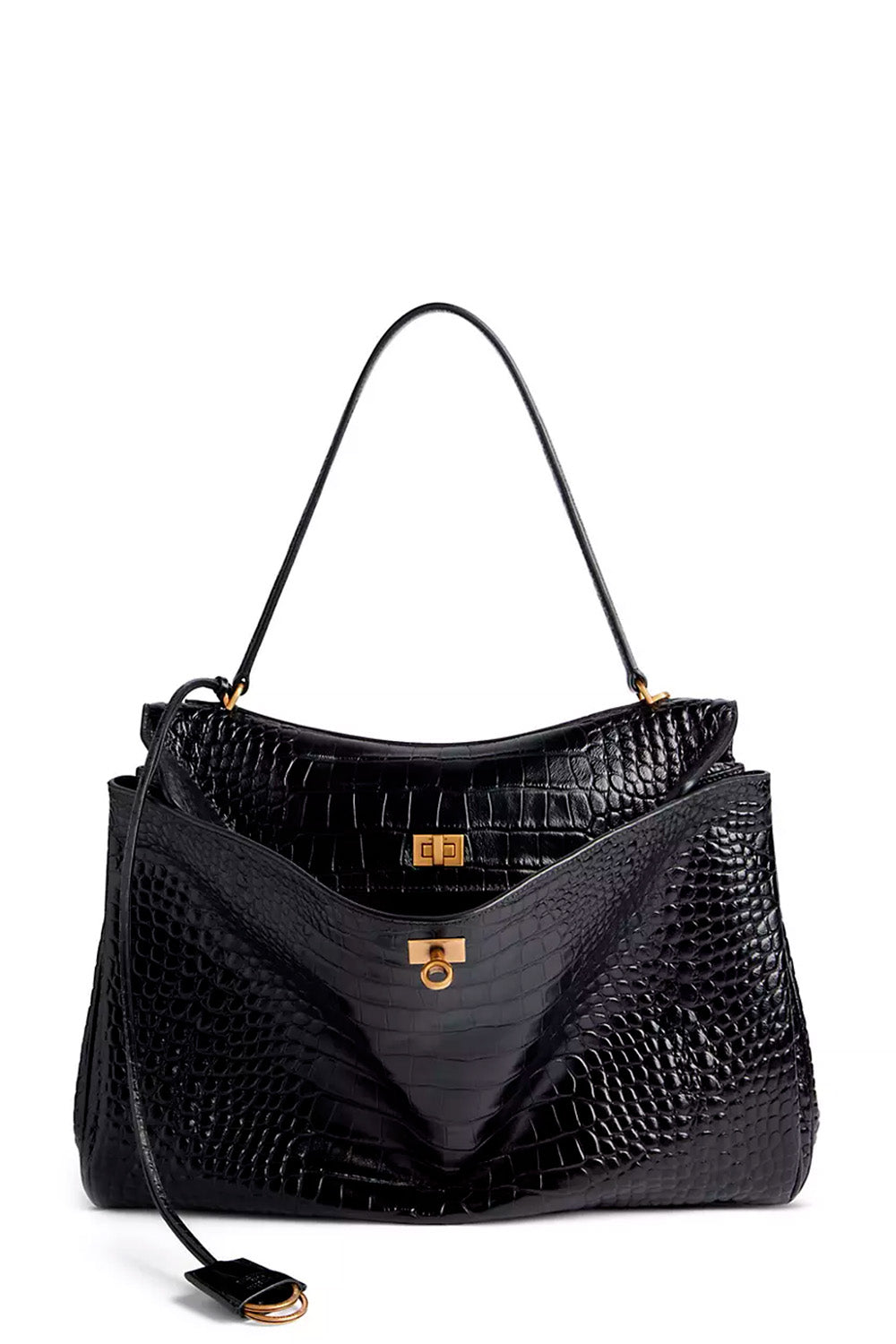 Rodeo Large Handbag Crocodile Embossed