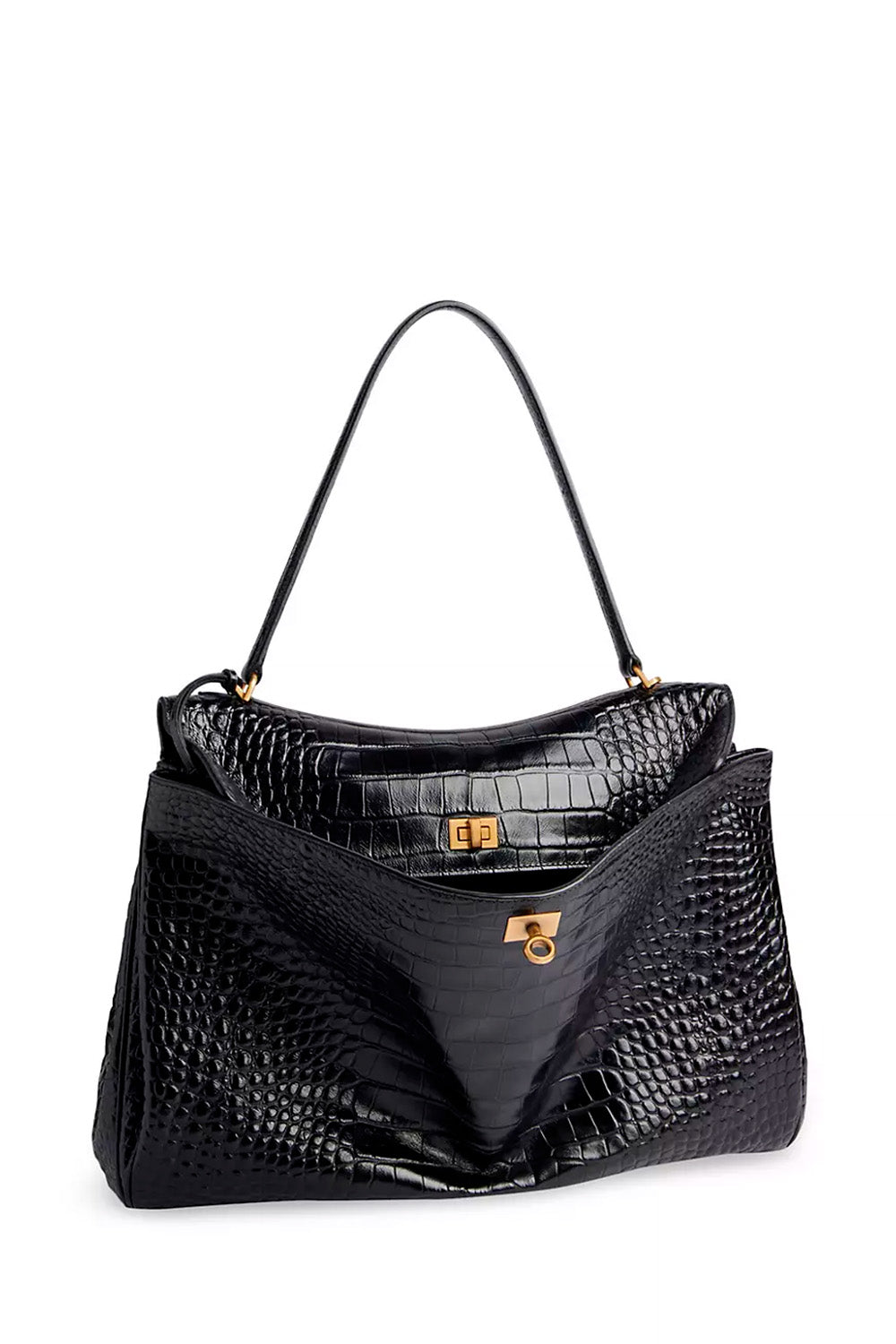 Rodeo Large Handbag Crocodile Embossed