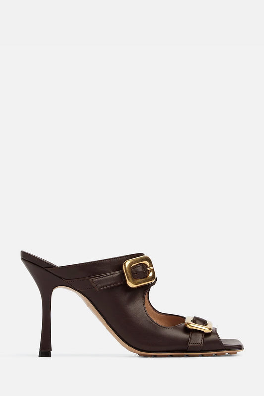Stretch Buckle Mule Sandal