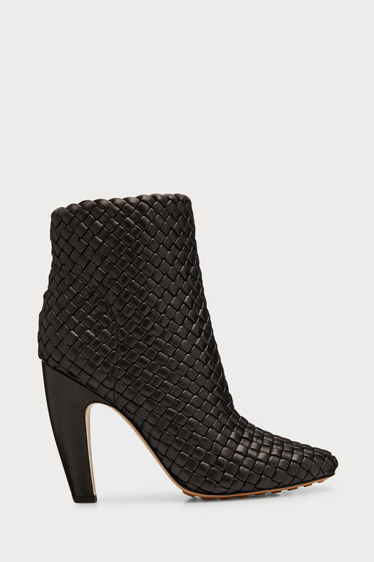 Lido Intrecciato Leather Ankle Booties