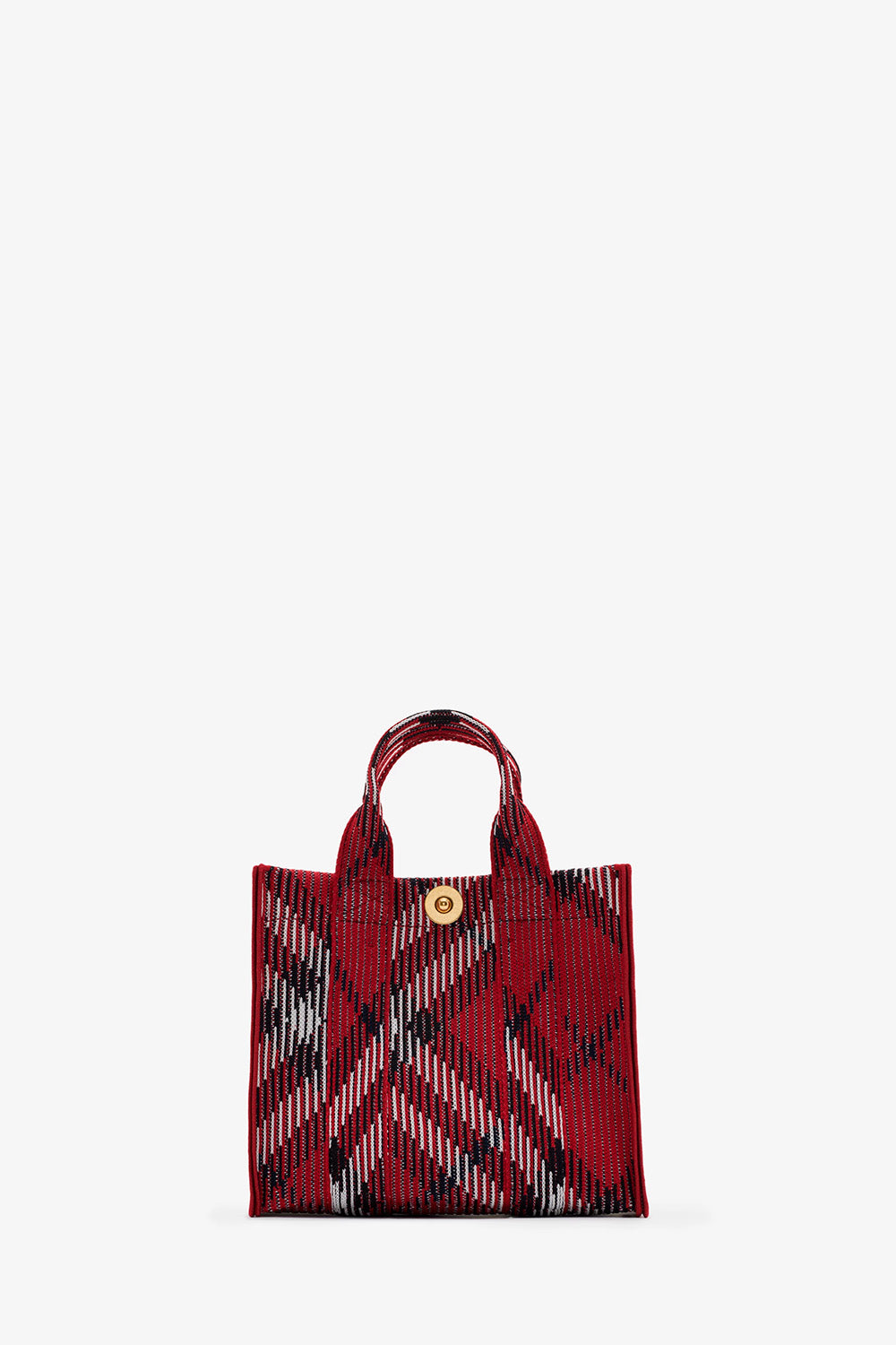 Mini Check Knitted Tote