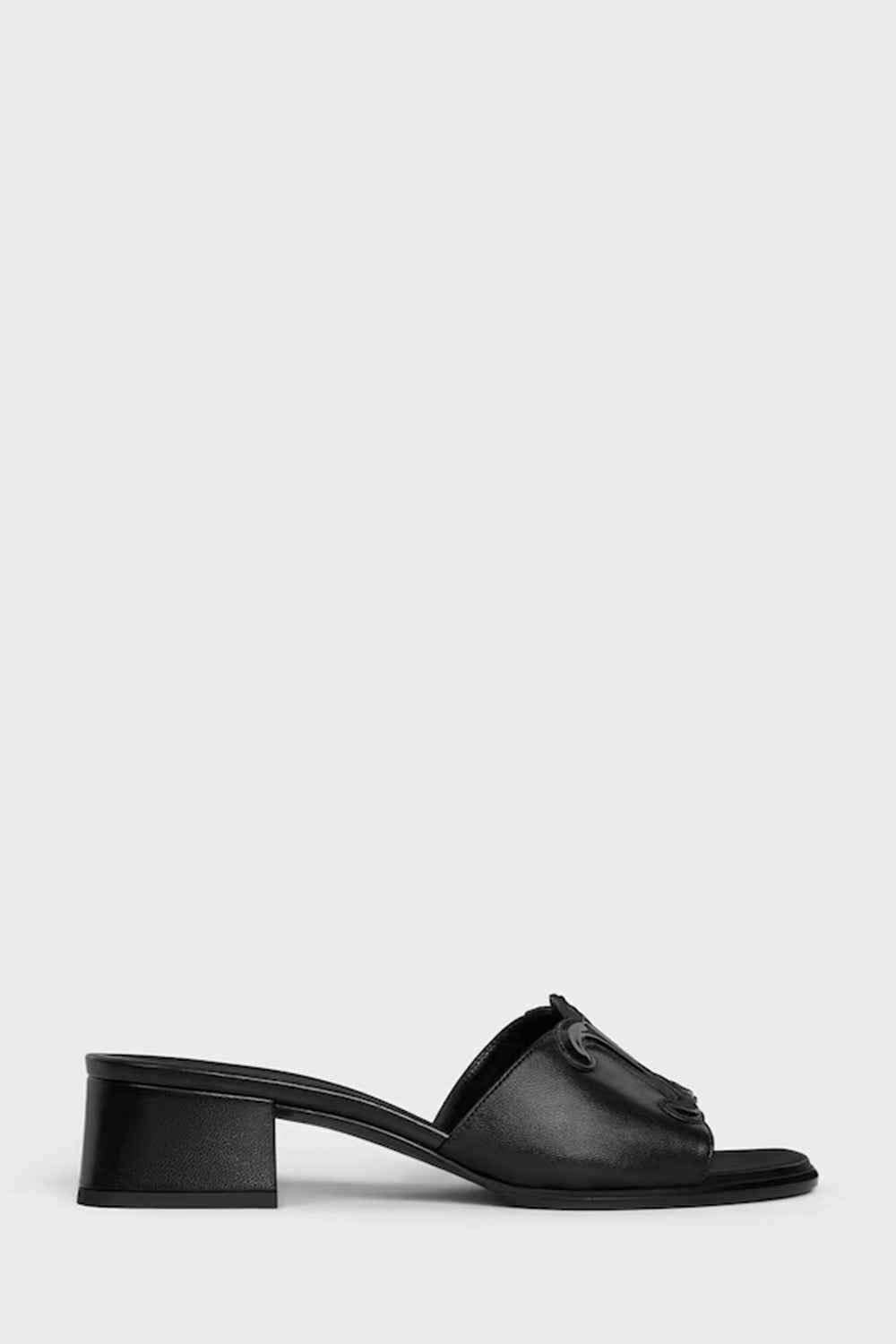 Celine Clemence Mule In Lambskin And Patent Calfskin