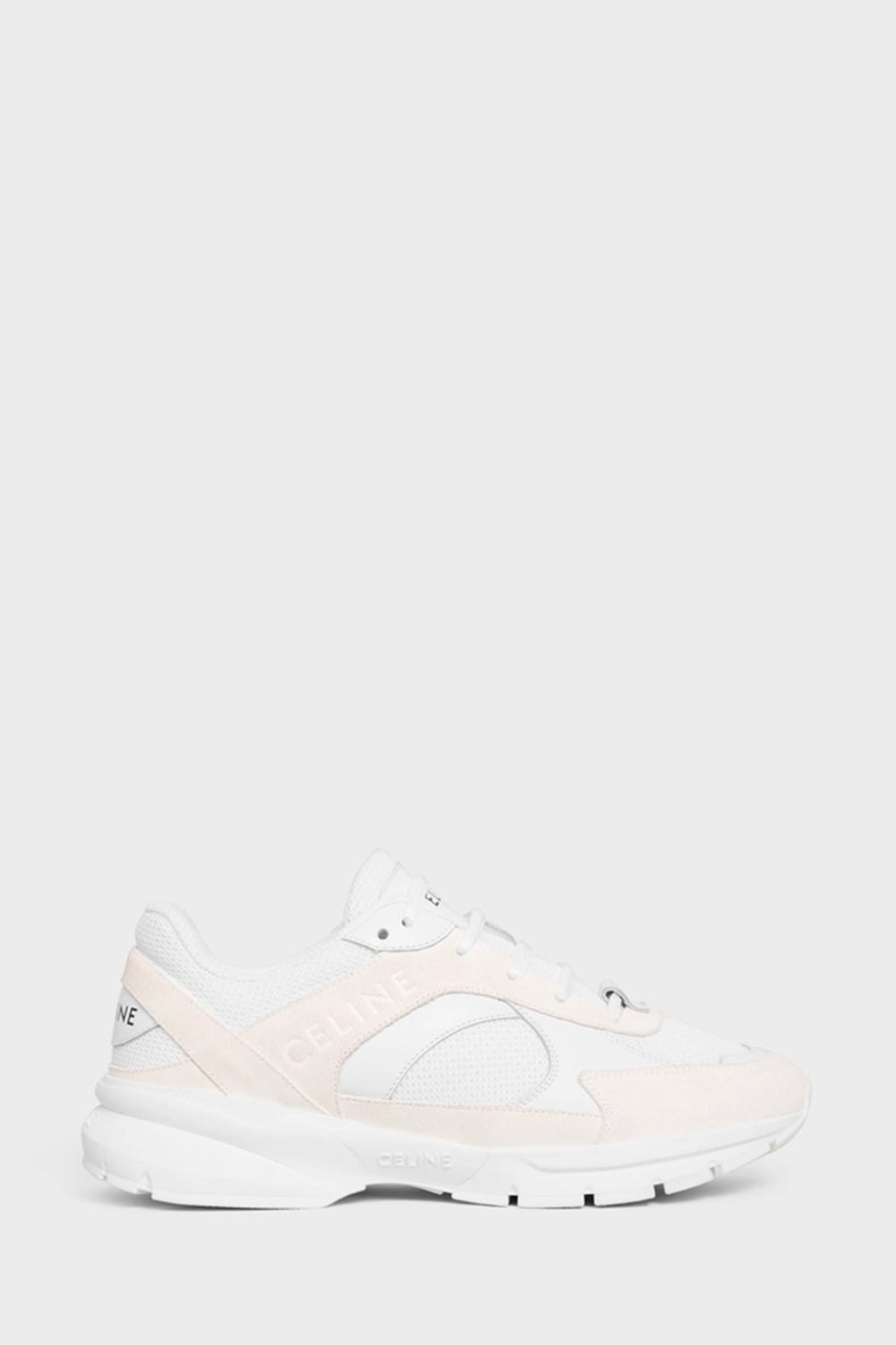 Celine Runner Cr-03 Low Lace-Up Sneaker In Mesh, Suede Calfskin And Calfskin