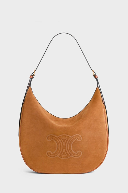 Large Heloïse Cuir Triomphe Bag In Suede Calfskin