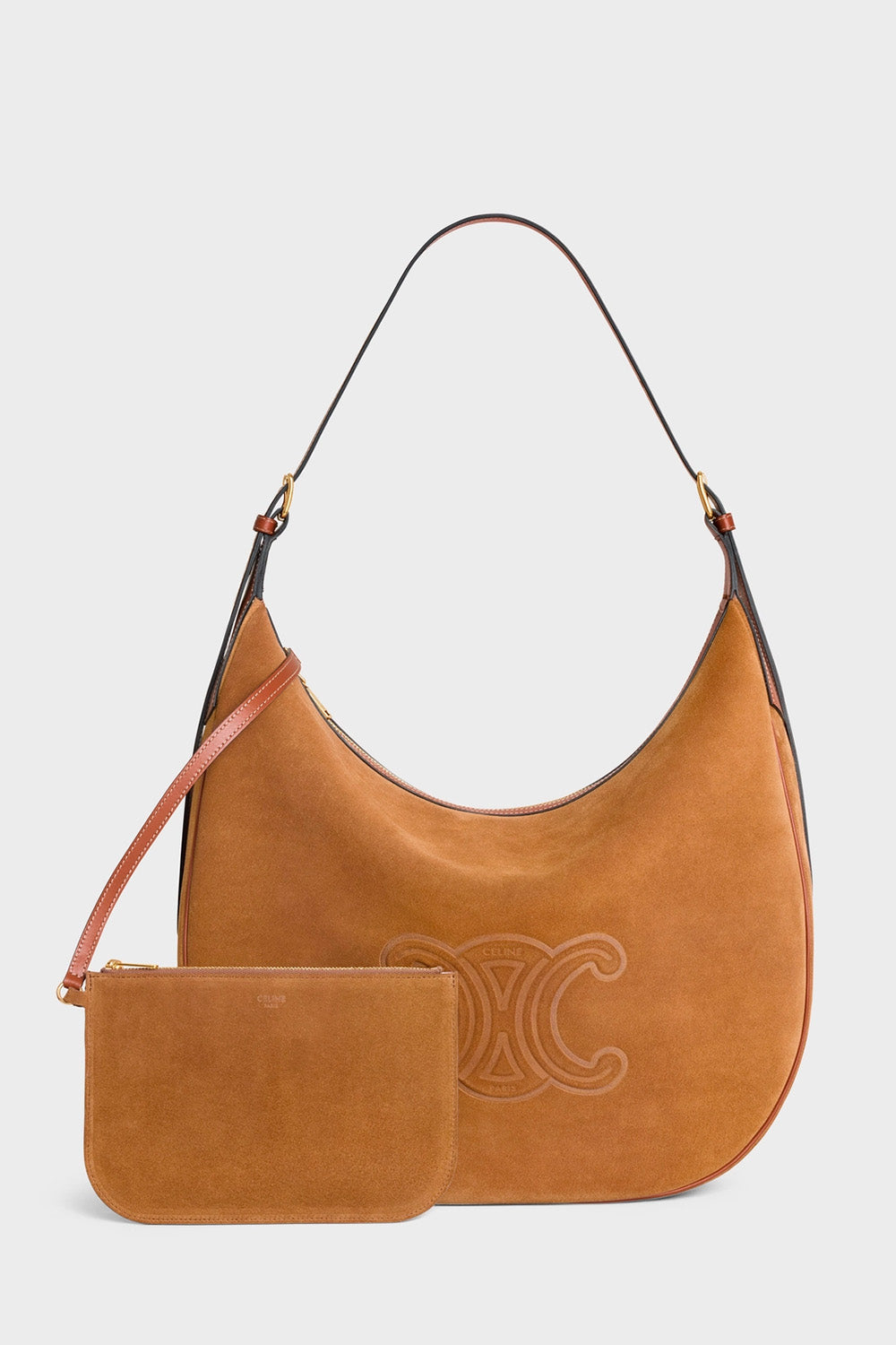 Large Heloïse Cuir Triomphe Bag In Suede Calfskin