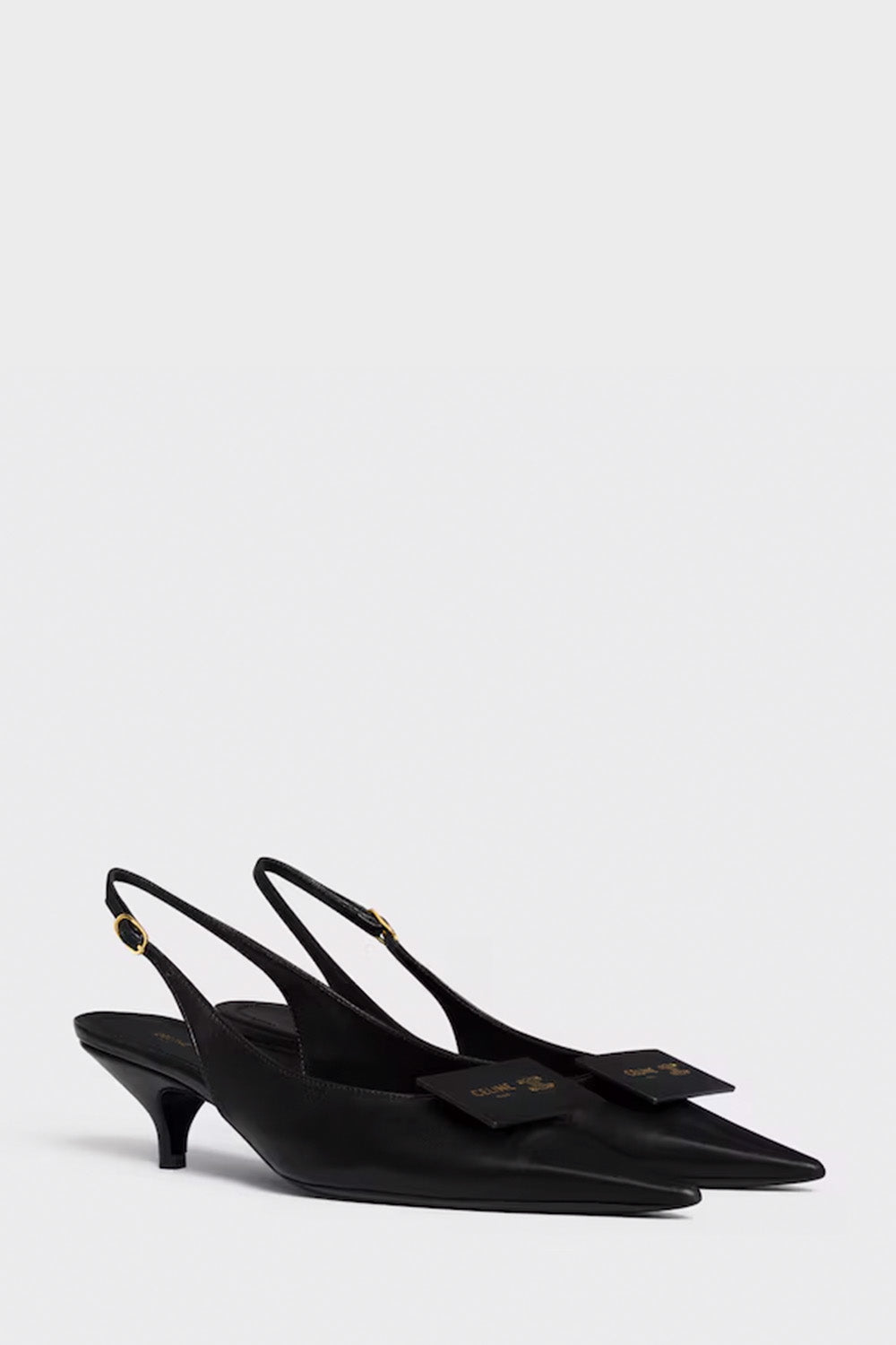 Signature - Slingback With Label In Lambskin