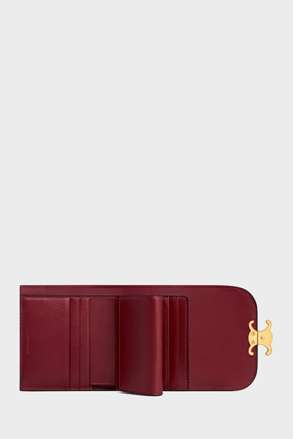 Small Flap Wallet Triomphe In Shiny Calfskin