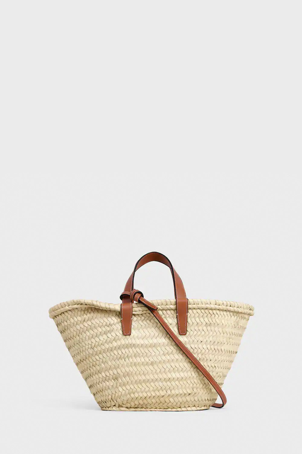 Teen Celine Classic Panier In Palm Leaves And Calfskin