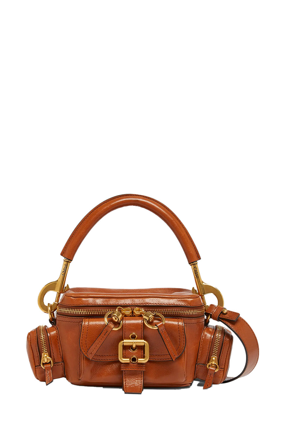 【送料&関税込】ChloAC Small Camera Bag In Shiny Leather Chloé Small Camera Bag in Shiny Leather in Clay brown | Chloé US