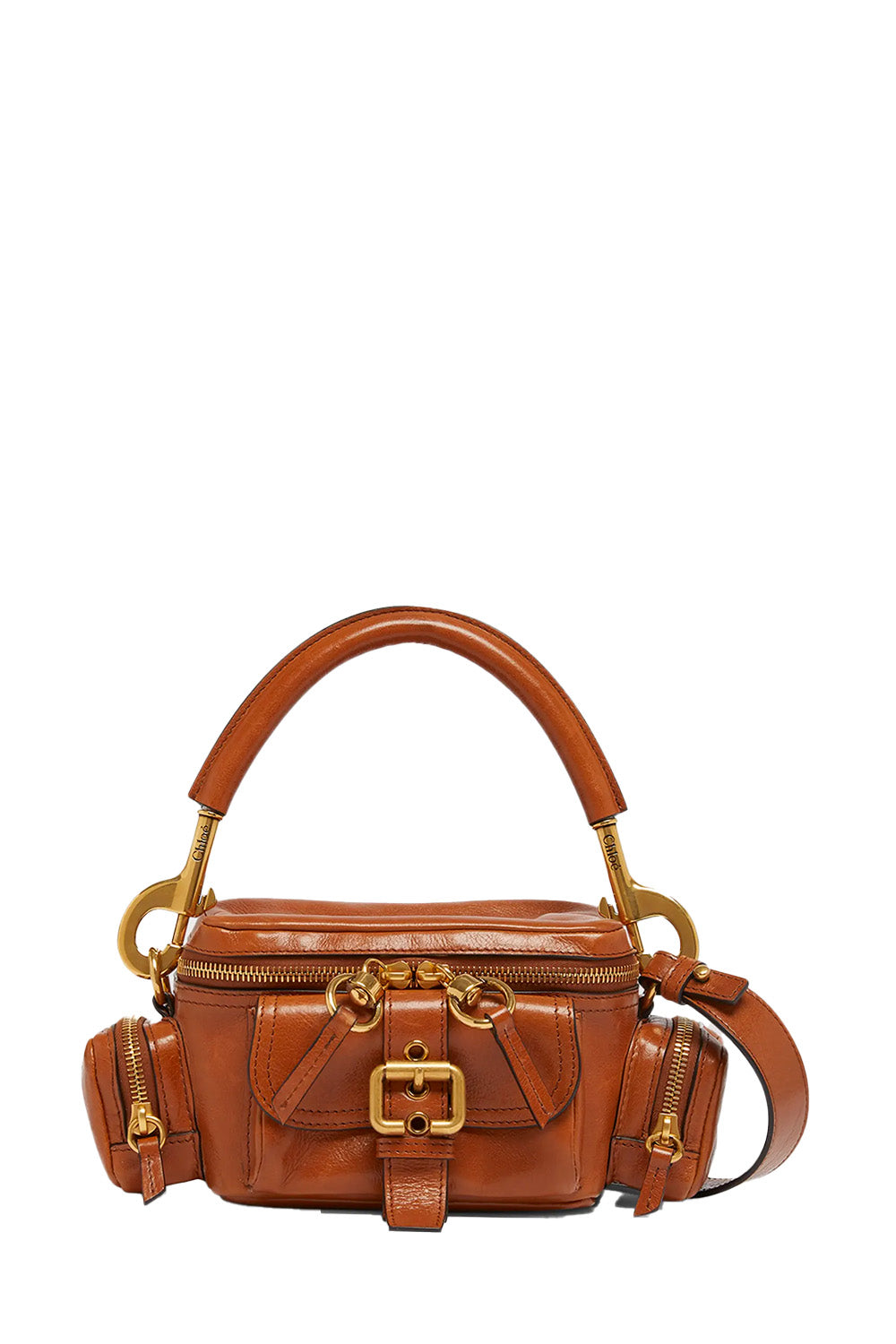 Camera Bag Small in Natural Shiny Calfskin