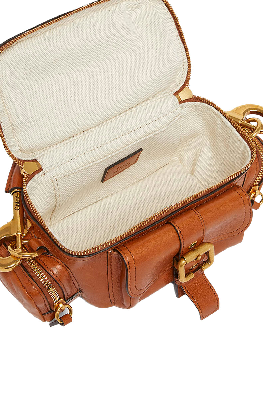 Camera Bag Small in Natural Shiny Calfskin