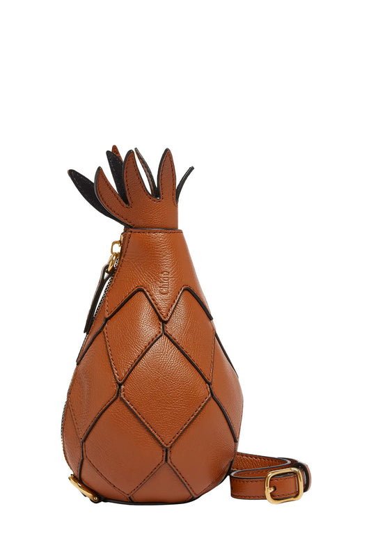 Bananas Pineapple Crossbody Bag in Calfskin Leather