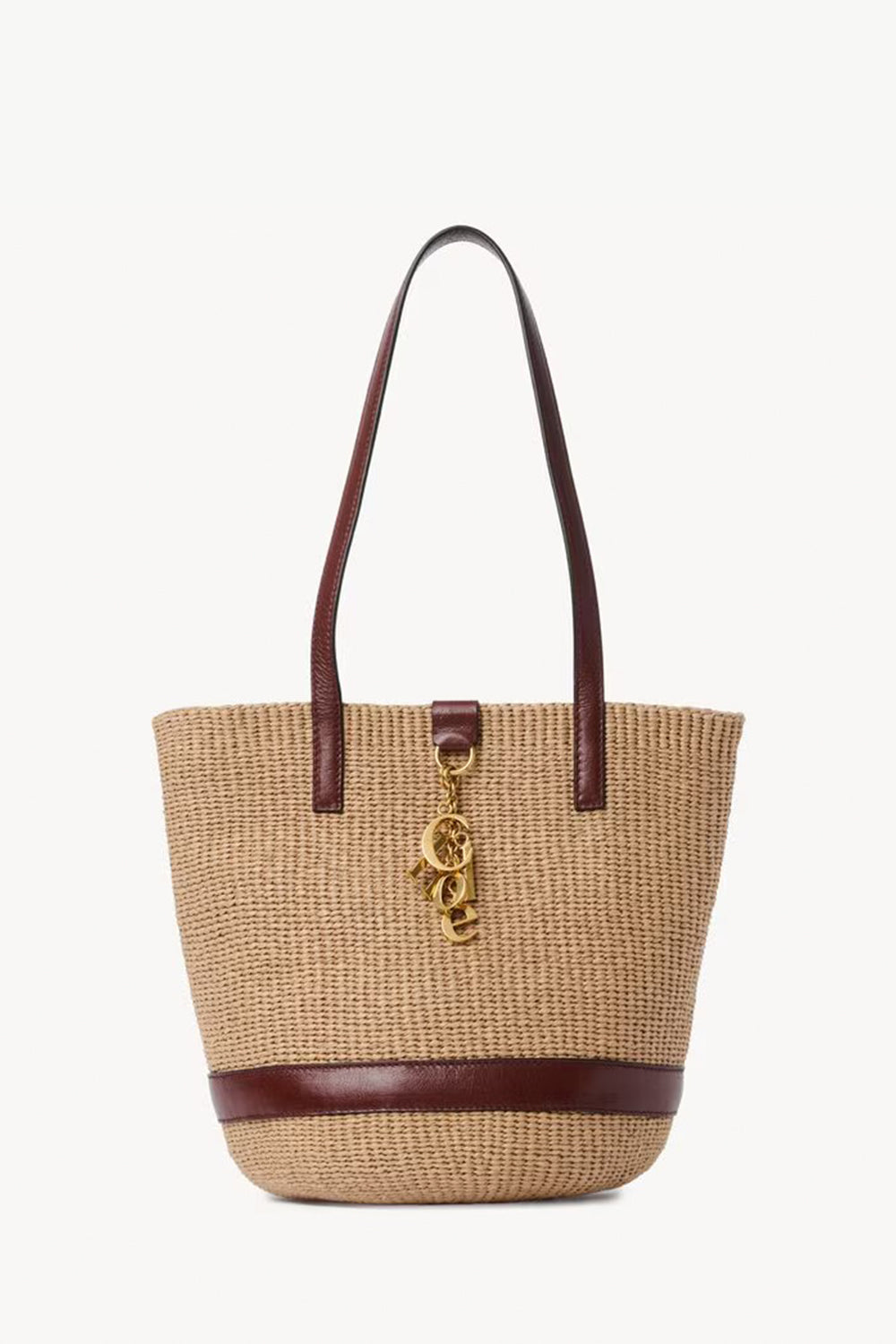 Chloé Charms Basket Bag In Natural Fibers