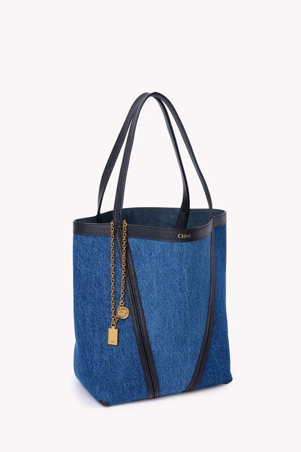 Chloé Spin Tote Bag In Denim