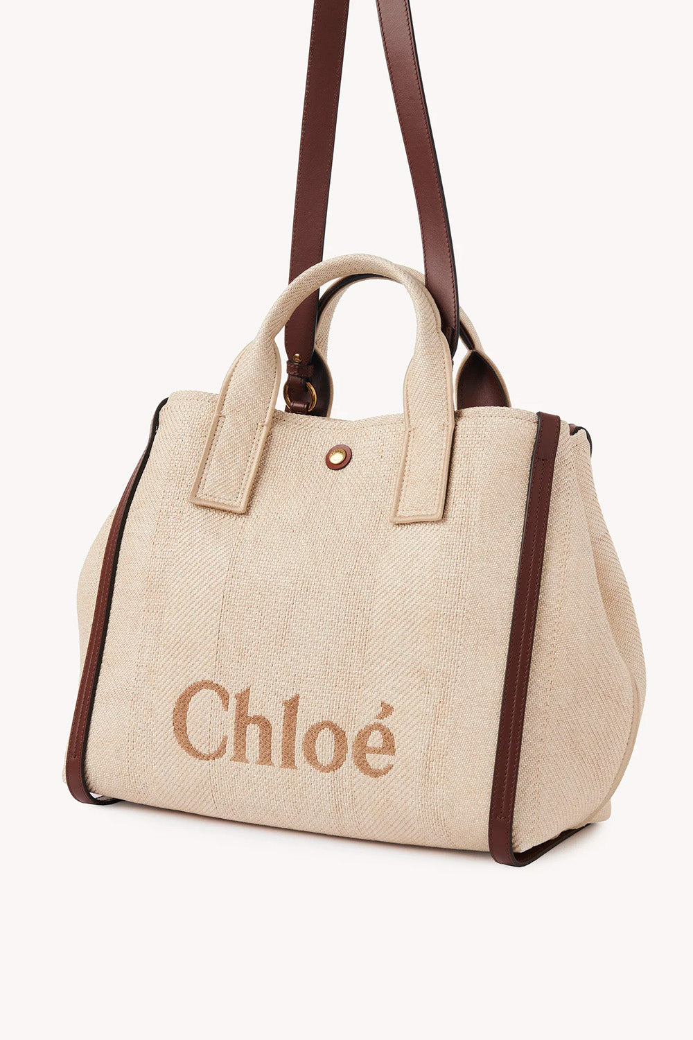 Chloé Carry Tote Bag In Raffia-Effect Fibers
