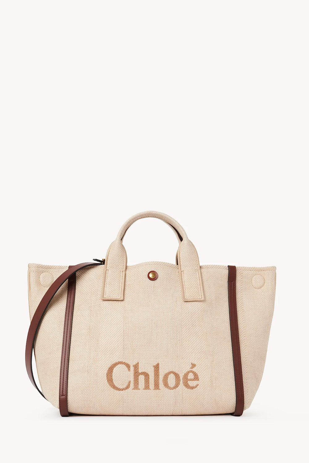 Chloé Carry Tote Bag In Raffia-Effect Fibers