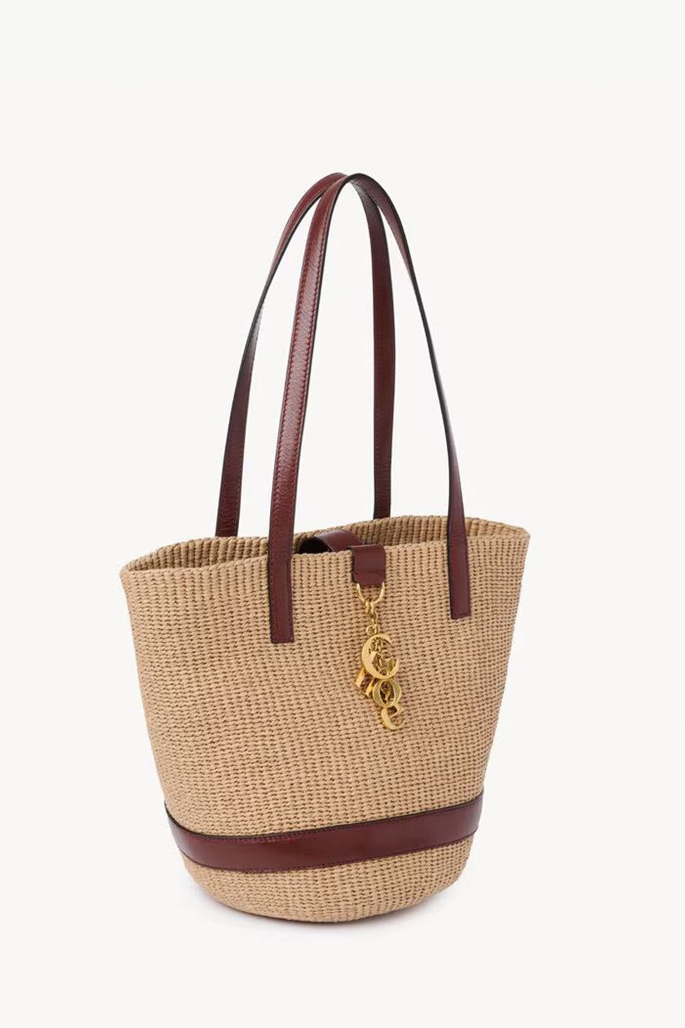 Chloé Charms Basket Bag In Natural Fibers