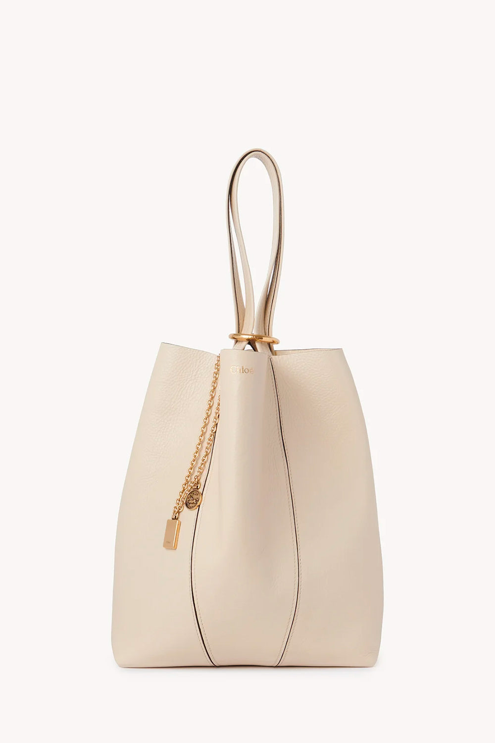 Chloé Spin Tote Bag In Grained Leather