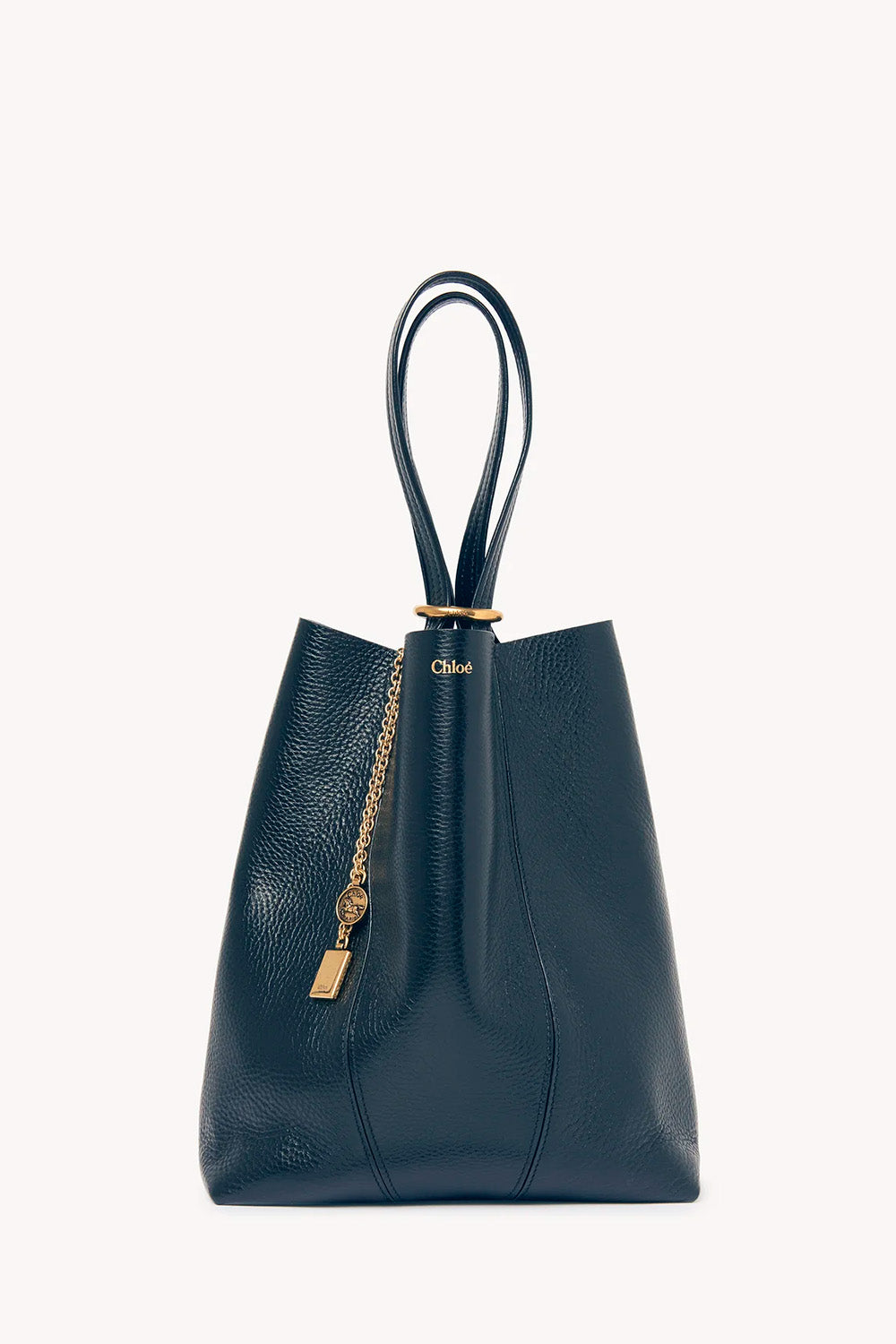 Chloé Spin Tote Bag In Grained Leather