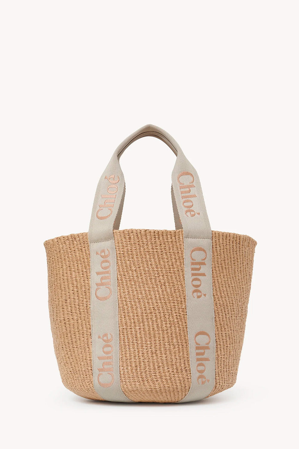 Large Woody Basket In Raffia