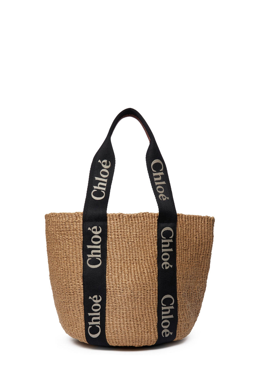 Large Woody Basket In Raffia