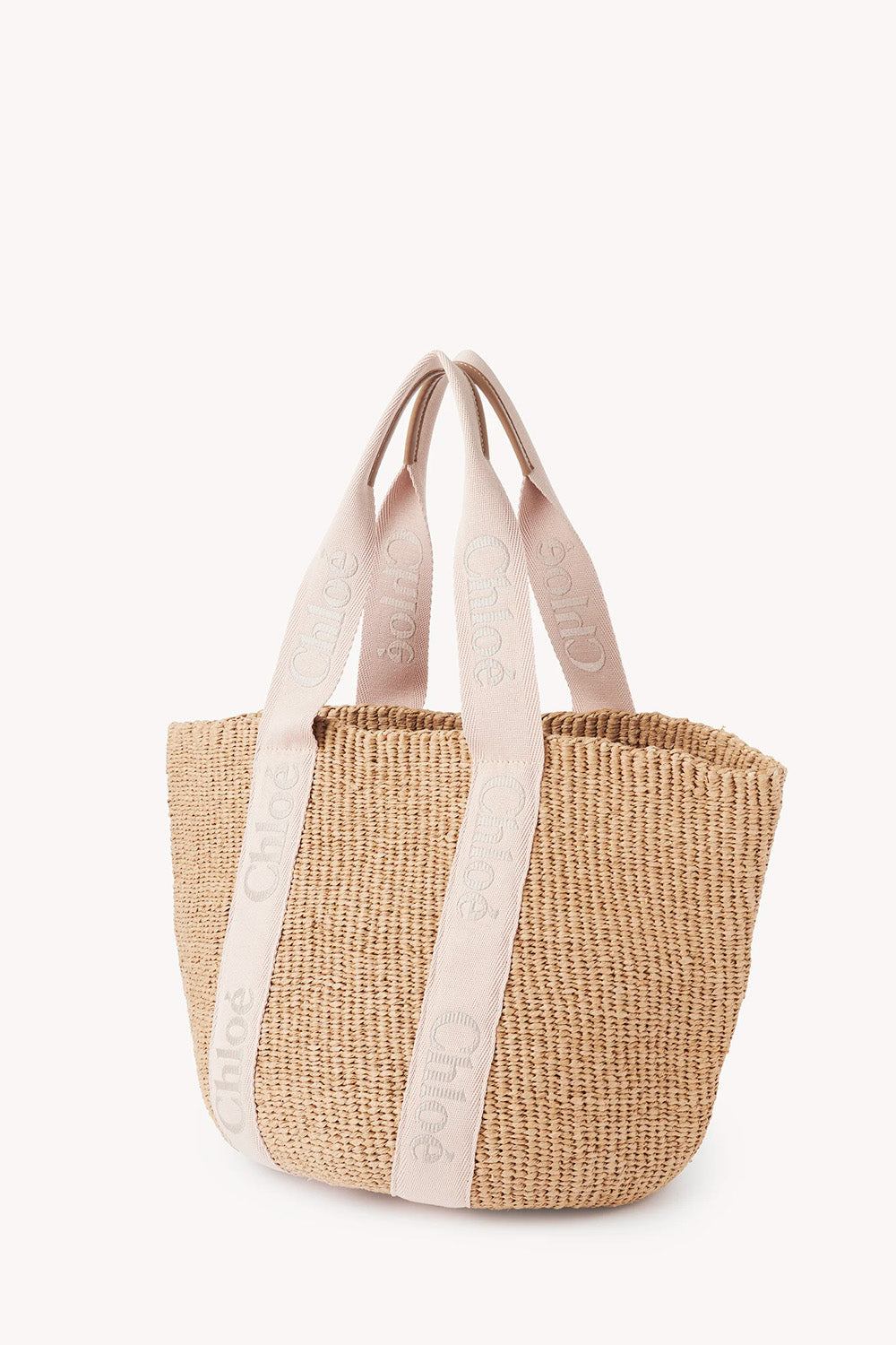 Large Woody Basket In Raffia