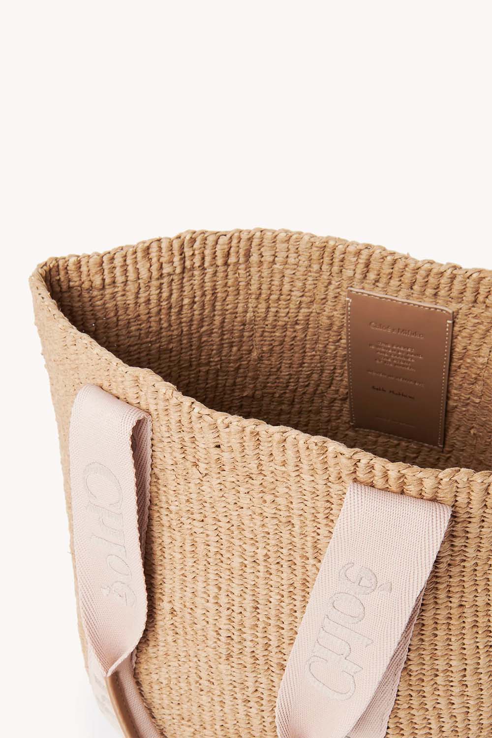 Large Woody Basket In Raffia