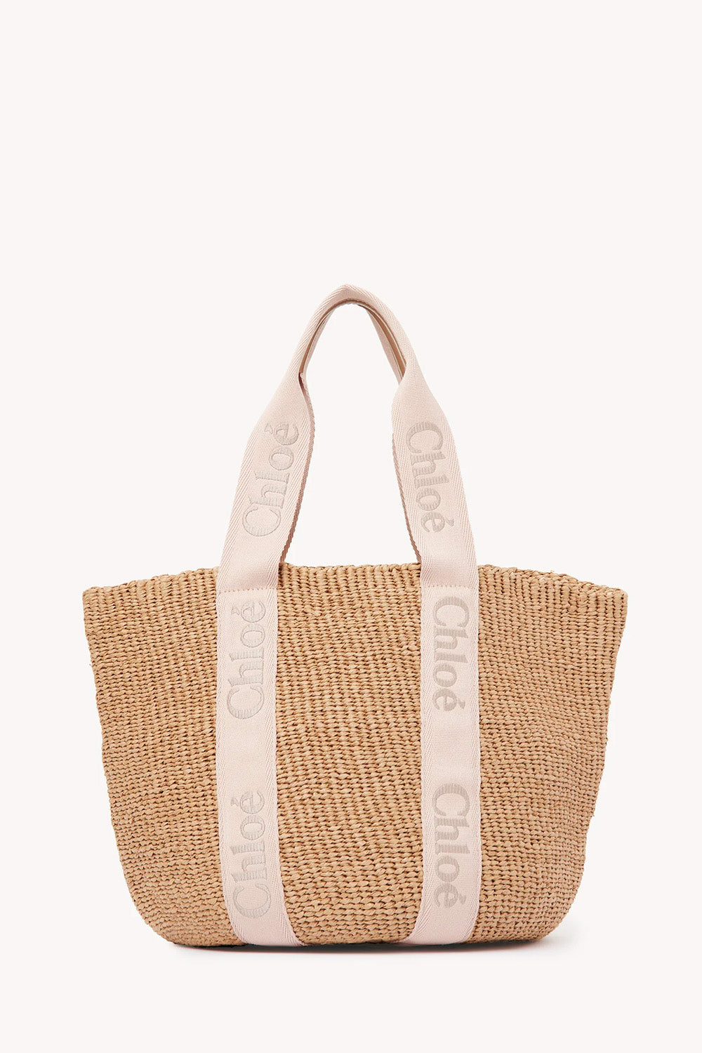 Large Woody Basket In Raffia