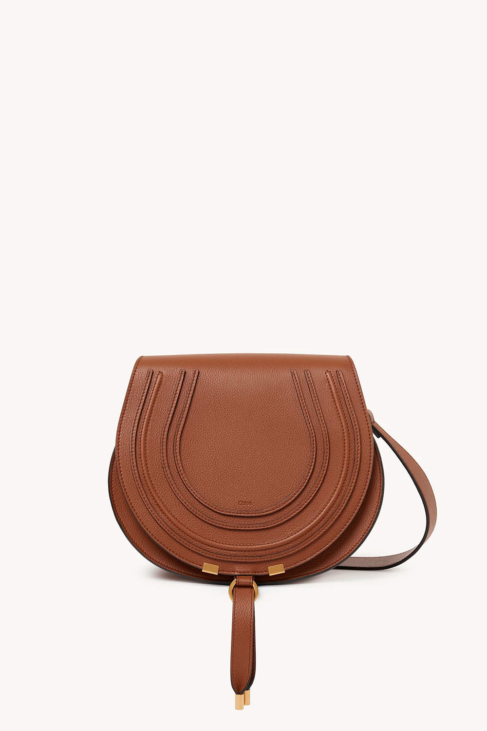 Marcie Saddle Bag In Grained Leather