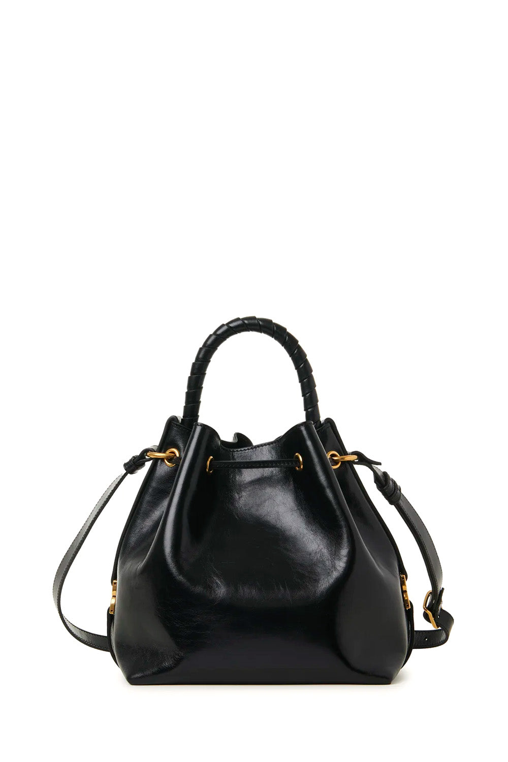 Marcie Bucket Bag In Shiny Leather