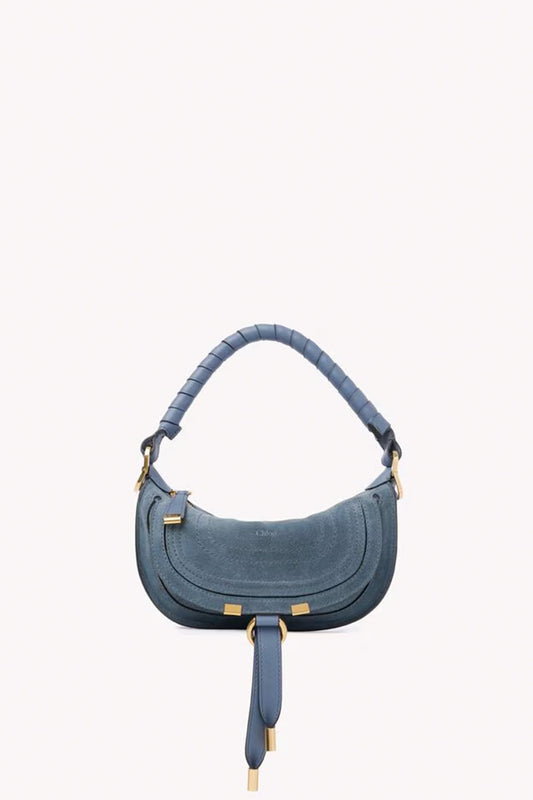 Mini Marcie Shoulder Bag In Suede Leather