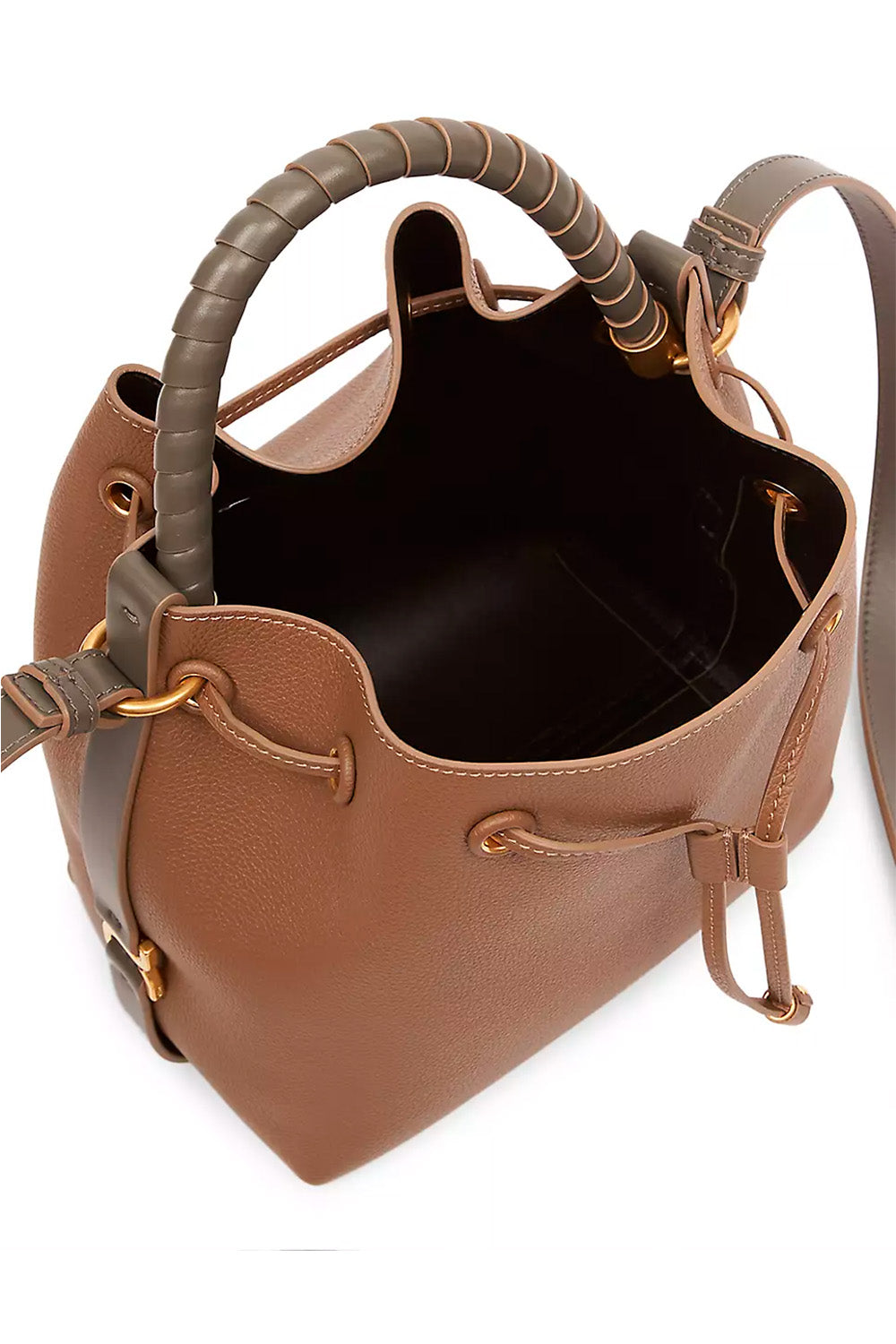 Marcie Bucket Bag In Shiny Leather