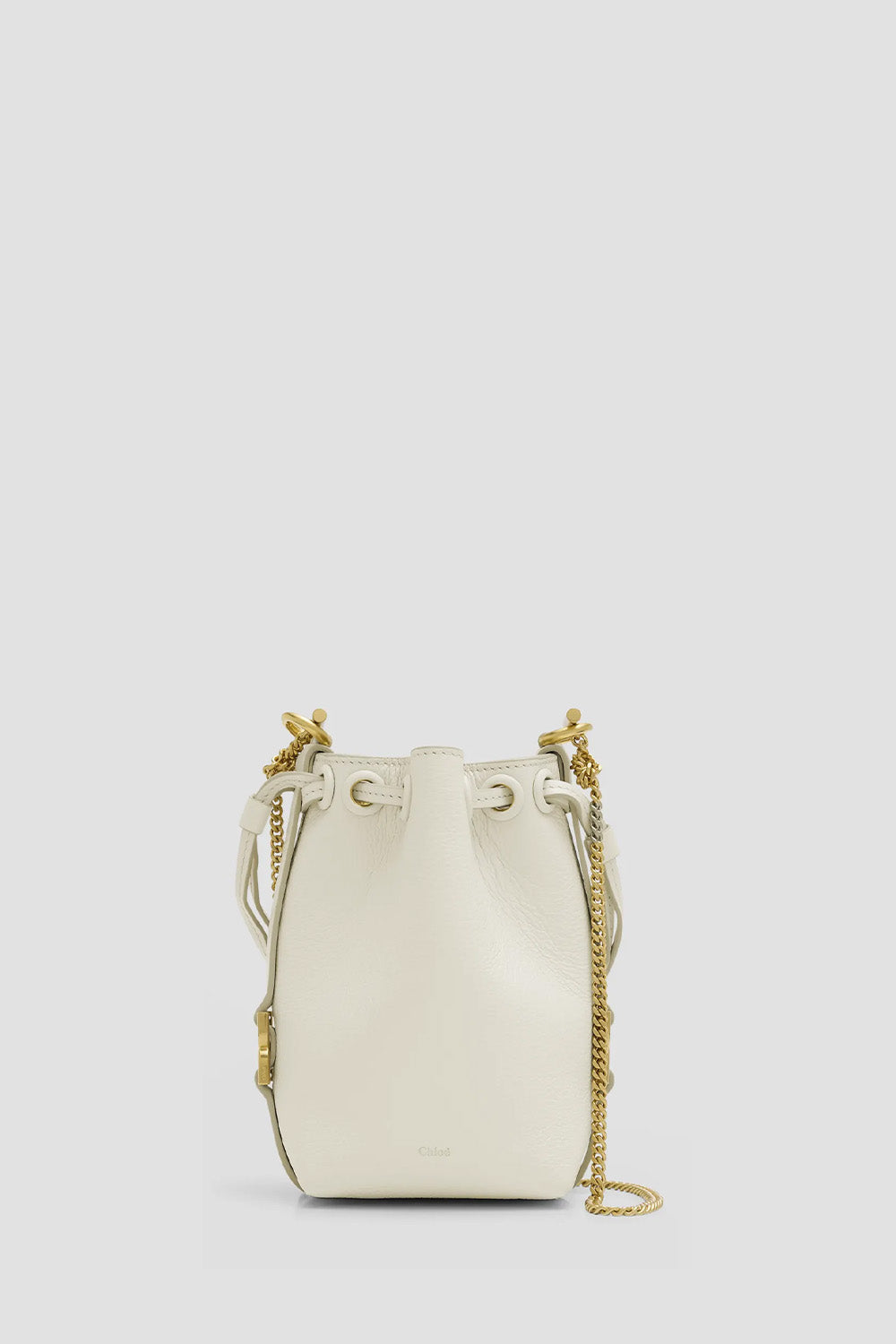 Micro Marcie bucket bag in grained leather